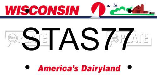 STAS77 Wisconsin License Plate