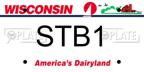 STB1 Wisconsin License Plate