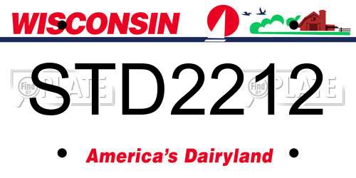 STD2212 Wisconsin License Plate