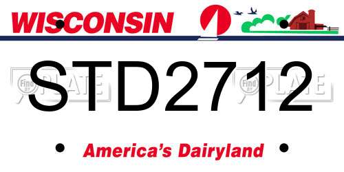 STD2712 Wisconsin License Plate