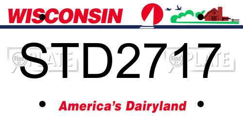 STD2717 Wisconsin License Plate