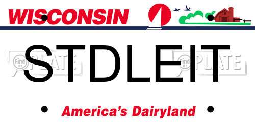 STDLEIT Wisconsin License Plate