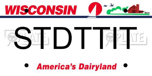 STDTTIT Wisconsin License Plate