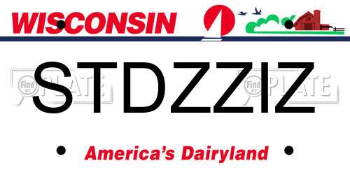 STDZZIZ Wisconsin License Plate