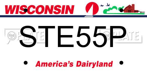 STE55P Wisconsin License Plate