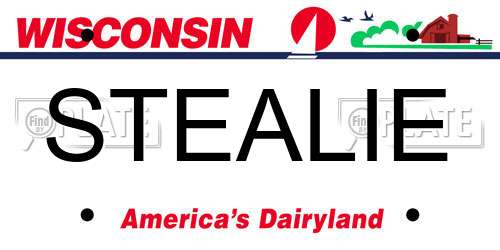 STEALIE Wisconsin License Plate