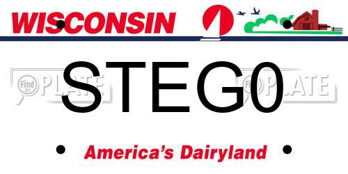 STEG0 Wisconsin License Plate