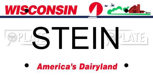 STEIN Wisconsin License Plate