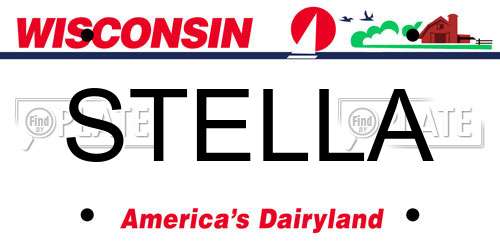 STELLA Wisconsin License Plate