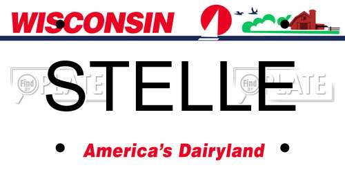 STELLE Wisconsin License Plate