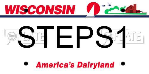 STEPS1 Wisconsin License Plate
