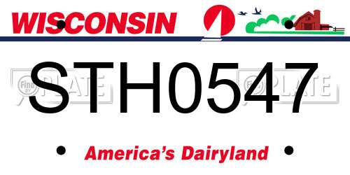 STH0547 Wisconsin License Plate