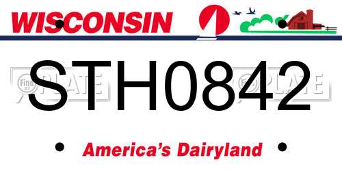 STH0842 Wisconsin License Plate
