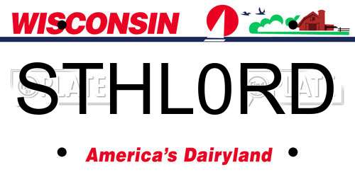 STHL0RD Wisconsin License Plate