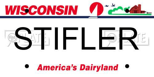 STIFLER Wisconsin License Plate