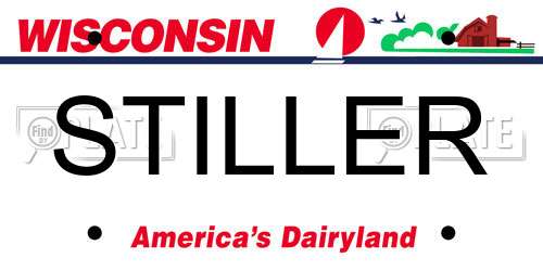 STILLER Wisconsin License Plate