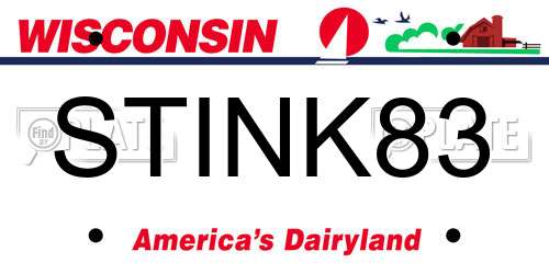 STINK83 Wisconsin License Plate