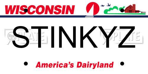 STINKYZ Wisconsin License Plate
