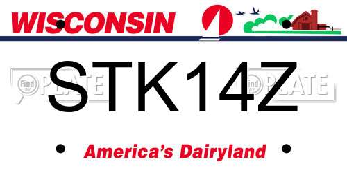 STK14Z Wisconsin License Plate