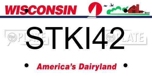 STKI42 Wisconsin License Plate