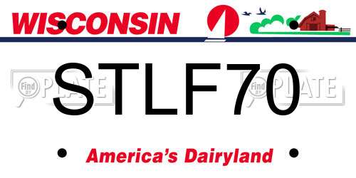 STLF70 Wisconsin License Plate