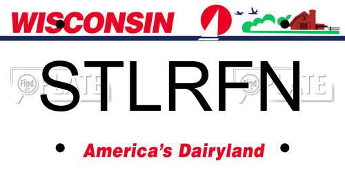 STLRFN Wisconsin License Plate