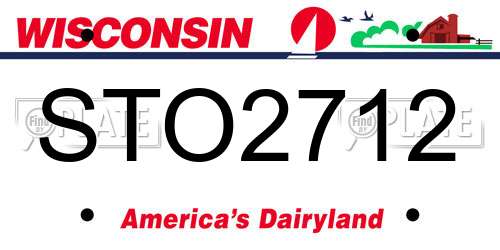STO2712 Wisconsin License Plate
