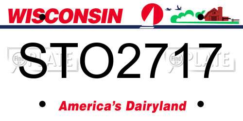 STO2717 Wisconsin License Plate