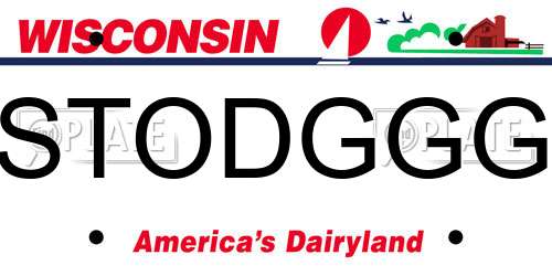 STODGGG Wisconsin License Plate