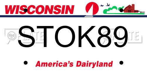 STOK89 Wisconsin License Plate