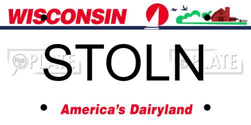 STOLN Wisconsin License Plate