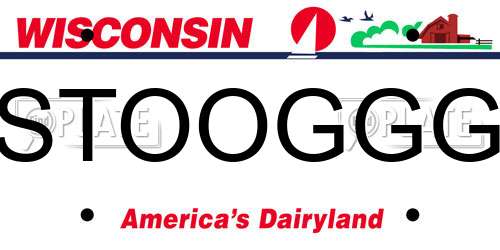 STOOGGG Wisconsin License Plate