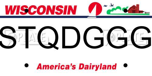 STQDGGG Wisconsin License Plate