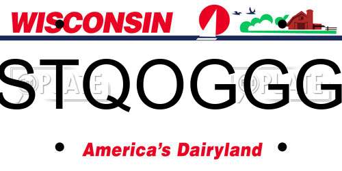 STQOGGG Wisconsin License Plate