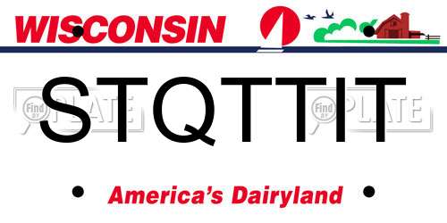 STQTTIT Wisconsin License Plate