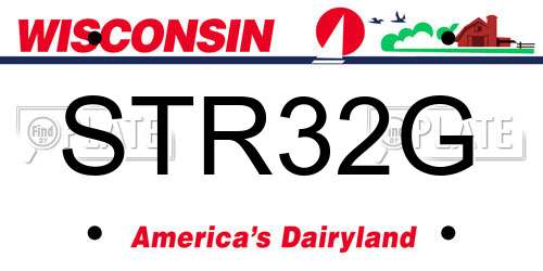 STR32G Wisconsin License Plate