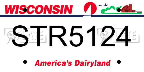 STR5124 Wisconsin License Plate