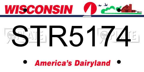 STR5174 Wisconsin License Plate