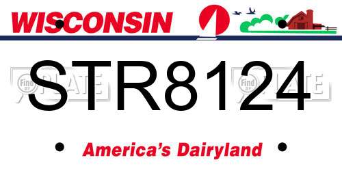 STR8124 Wisconsin License Plate