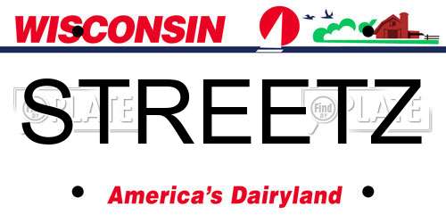 STREETZ Wisconsin License Plate