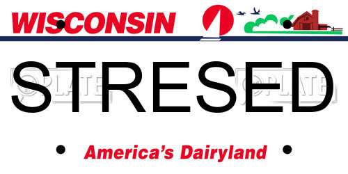 STRESED Wisconsin License Plate