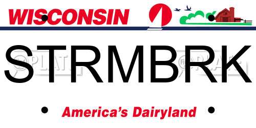 STRMBRK Wisconsin License Plate