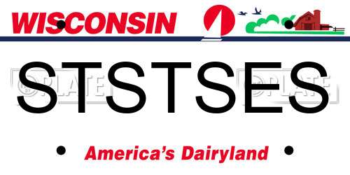 STSTSES Wisconsin License Plate
