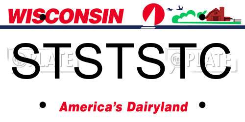 STSTSTC Wisconsin License Plate