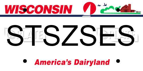 STSZSES Wisconsin License Plate