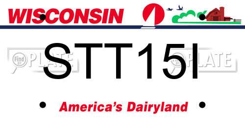 STT15I Wisconsin License Plate