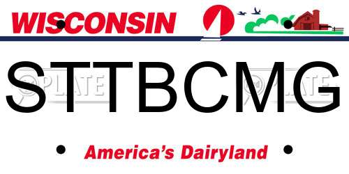 STTBCMG Wisconsin License Plate