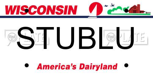 STUBLU Wisconsin License Plate