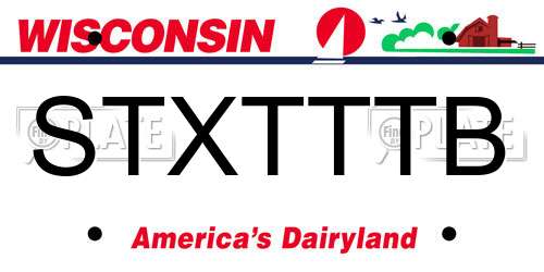 STXTTTB Wisconsin License Plate