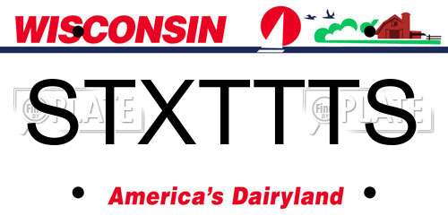 STXTTTS Wisconsin License Plate